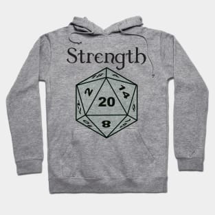 Strength Stat D20 T-Shirt Hoodie